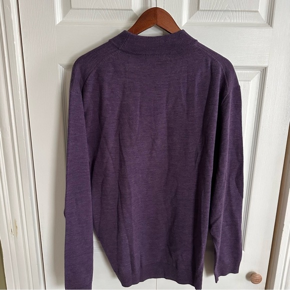 Pronto Uomo Merino Wool Sweater 2XL Italian Eggplant - Picture 2 of 7